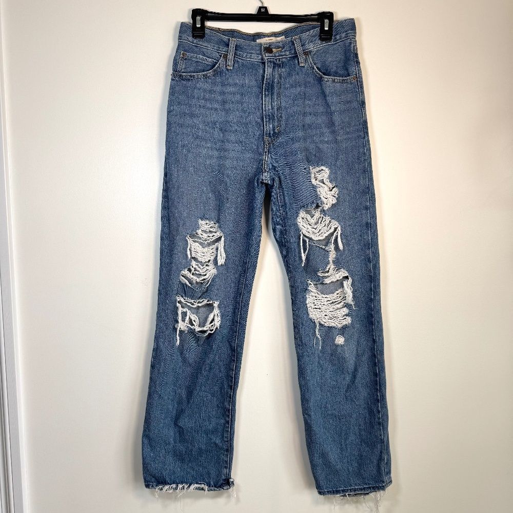 LEVI'S '94 Baggy Womens Wide Straight Leg Jeans - Distressed | 29 x 31